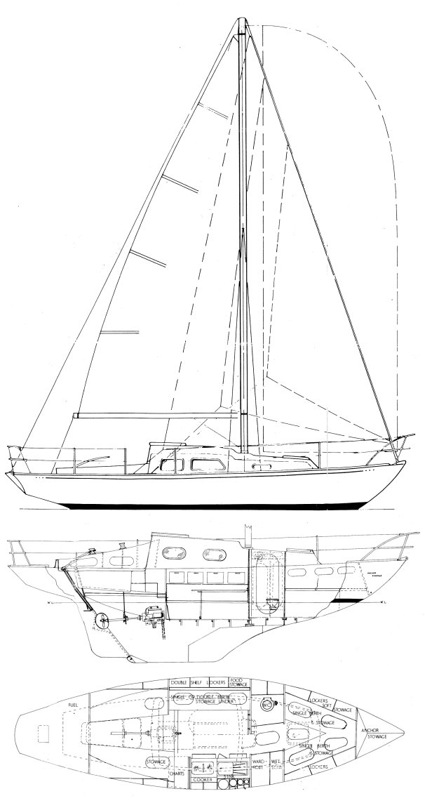 Morgan giles 30 sailboat under sail