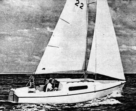 Morgan 22 sailboat under sail