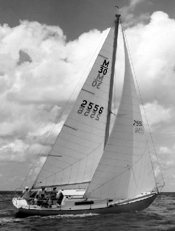 Morgan 30 sailboat under sail