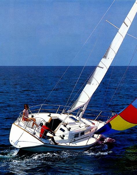 Morgan 36 46 sailboat under sail