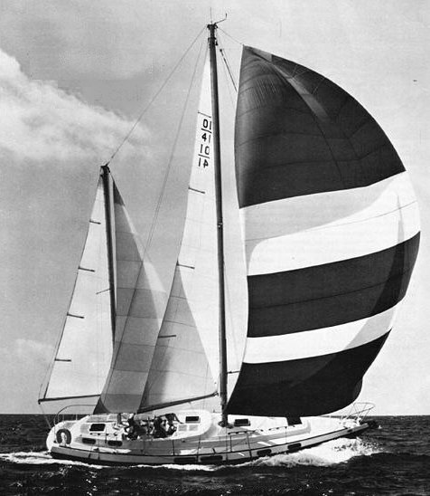 Morgan out island 41 sailboat under sail