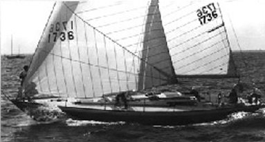 Morgan 45 sailboat under sail
