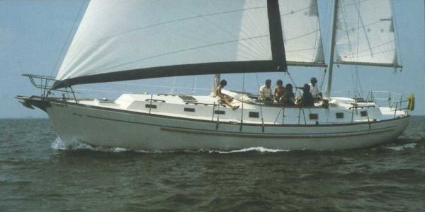 Morgan 46 scheel sailboat under sail