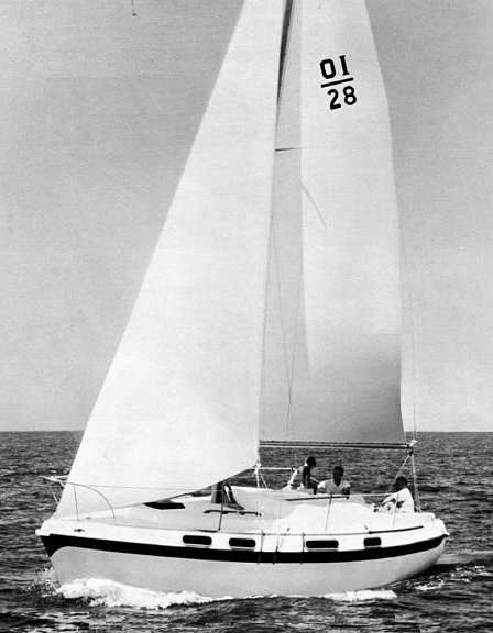 Morgan out island 28 sailboat under sail