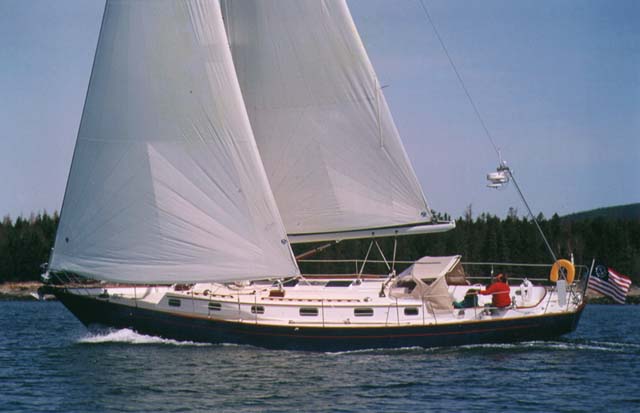 Morris 46 sailboat under sail