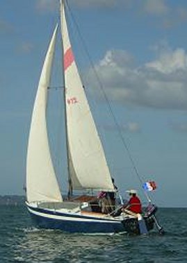 Mousquetaire sailboat under sail