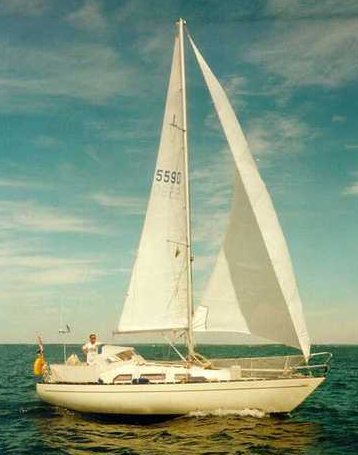 Murena 30 sailboat under sail