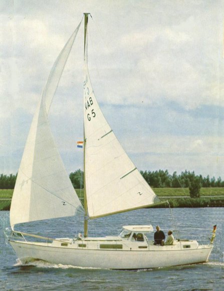 Nab 35 sailboat under sail