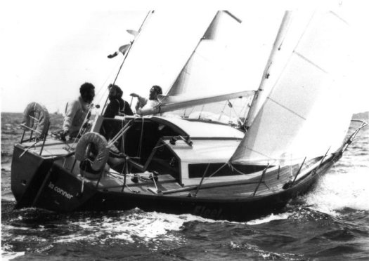 Naja 30 sailboat under sail