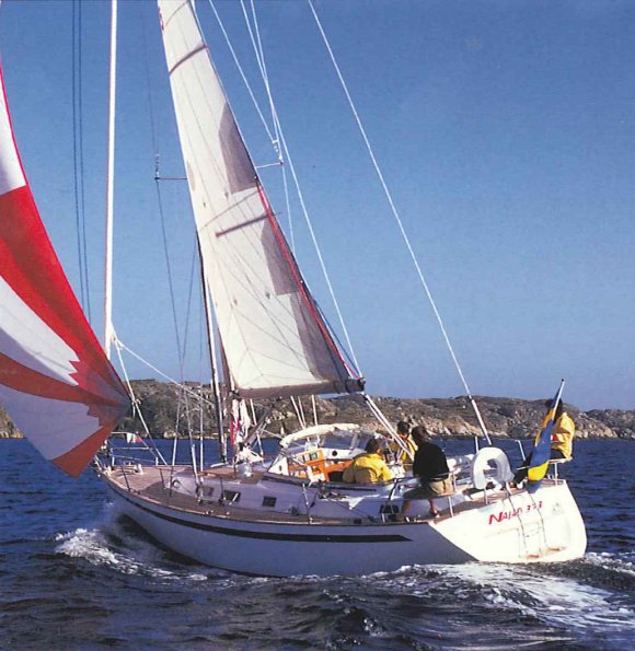 Najad 373 sailboat under sail