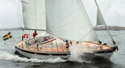 Najad 440 1 sailboat under sail