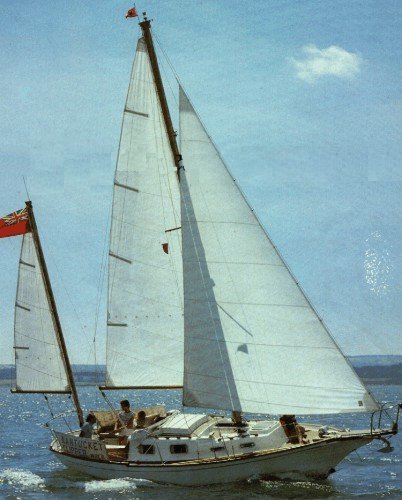 Nantucket clipper 32 buchanan sailboat under sail