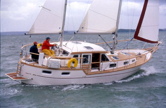 Nauticat 331 sailboat under sail