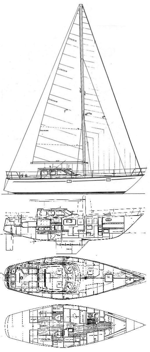 Nautilus 40 sailboat under sail