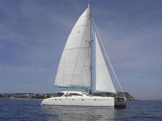 Nautitech 475 sailboat under sail