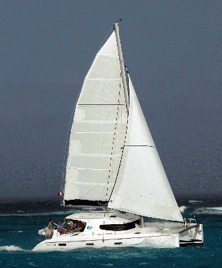 Nautitech 40 sailboat under sail