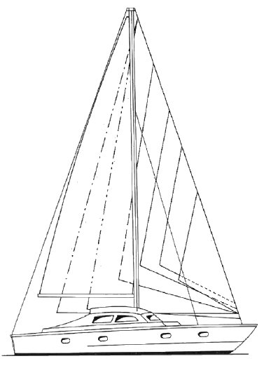 Navaho 46 sailboat under sail