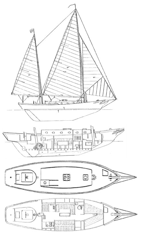 Nereia herreshoff sailboat under sail
