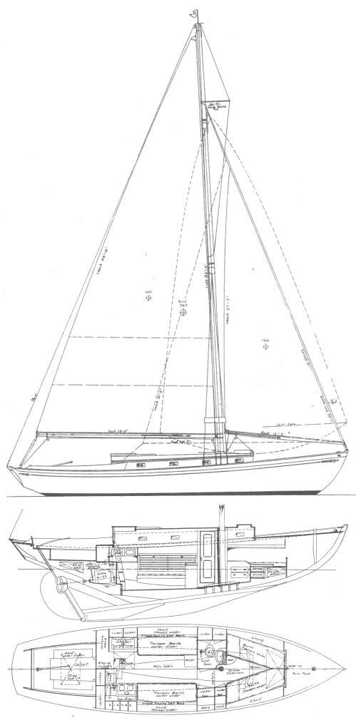 New bedford 35 sailboat under sail