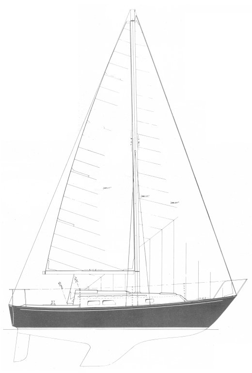 Newport 28 sailboat under sail