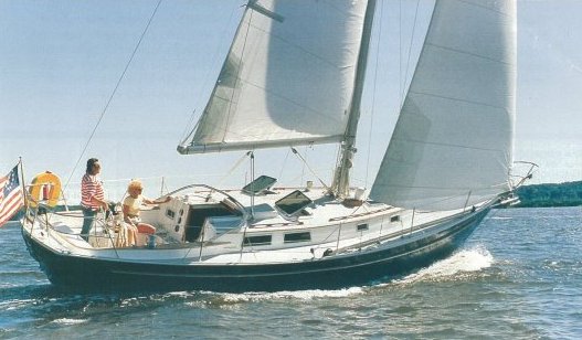 Niagara 35 sailboat under sail