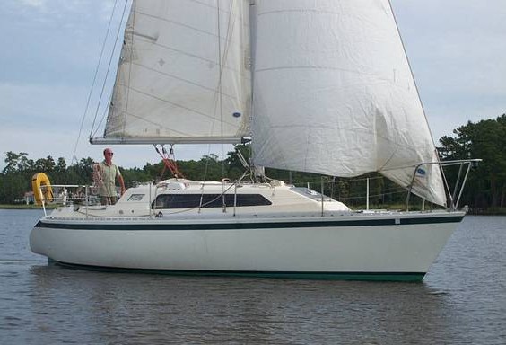 Nicholson 303 sailboat under sail