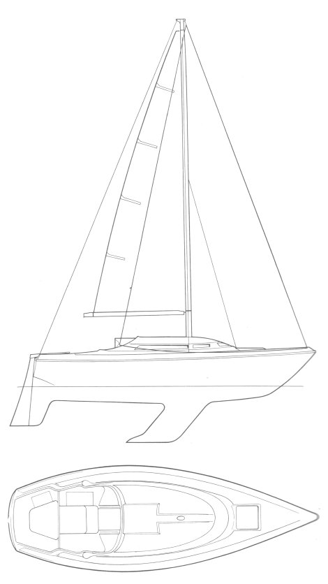 Nicholson 30 mki sailboat under sail