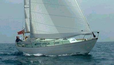 Nicholson 35-1 sailboat under sail