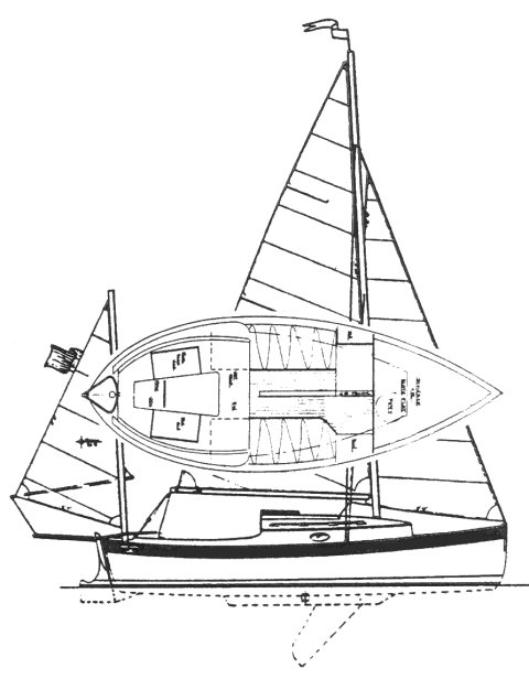 Nimble 20 sailboat under sail