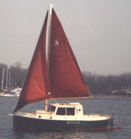 Nimble kodiak 24 sailboat under sail