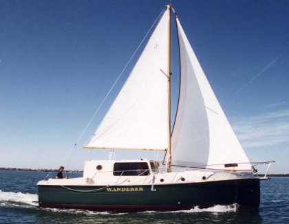 Nimble wanderer ms sailboat under sail