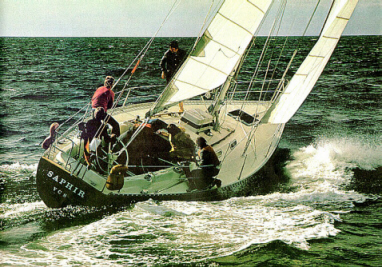 Norlin 37 sailboat under sail