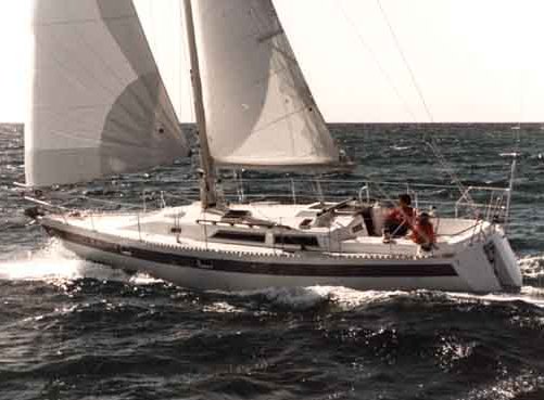 Norseman 400 grant sailboat under sail