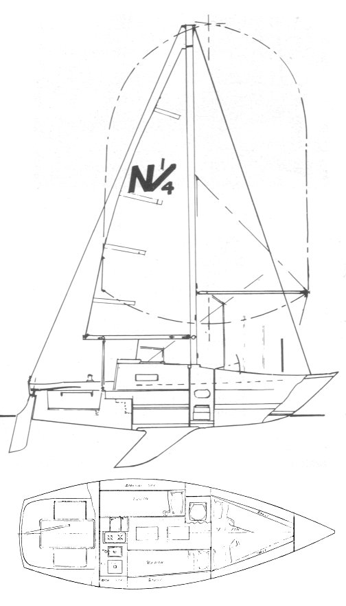 Northern 14 ton sailboat under sail