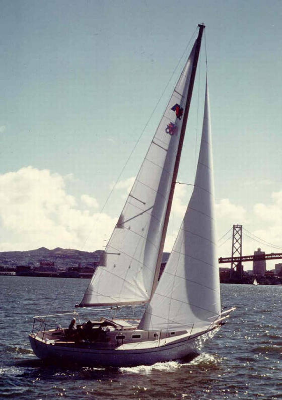 Norwest 33 sailboat under sail