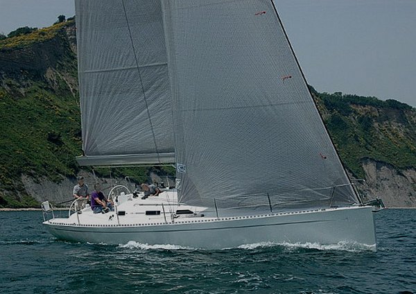 Nova 40 sailboat under sail