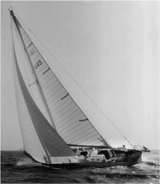 Ocean racer 52 le comte sailboat under sail