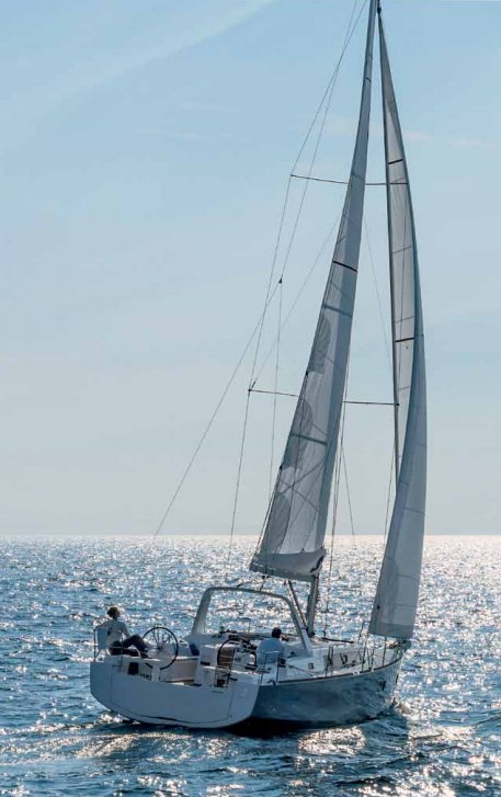 Oceanis 38 beneteau sailboat under sail