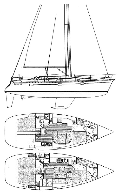 Oceanis 400 Beneteau sailboat under sail