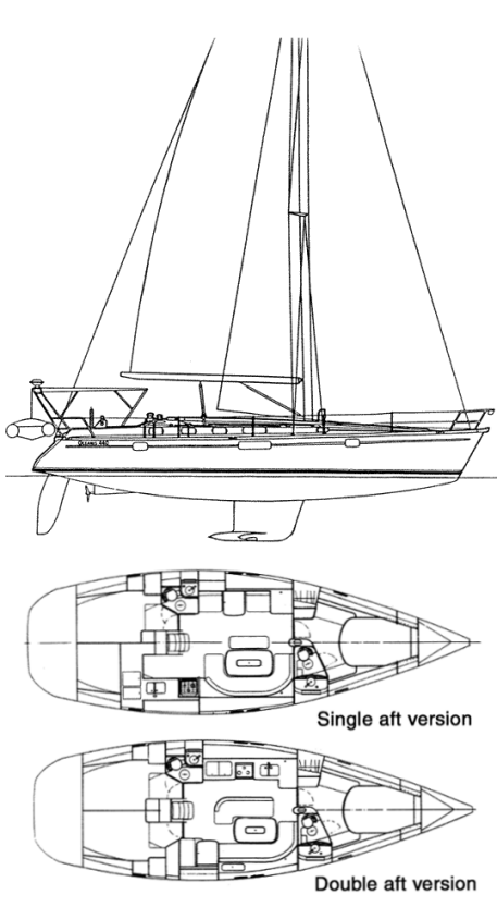 Oceanis 440 Beneteau sailboat under sail