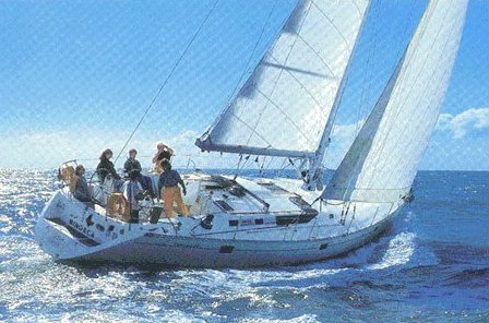 Oceanis 500 Beneteau sailboat under sail