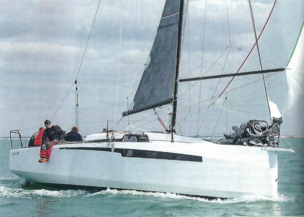 Ofcet 32 sailboat under sail