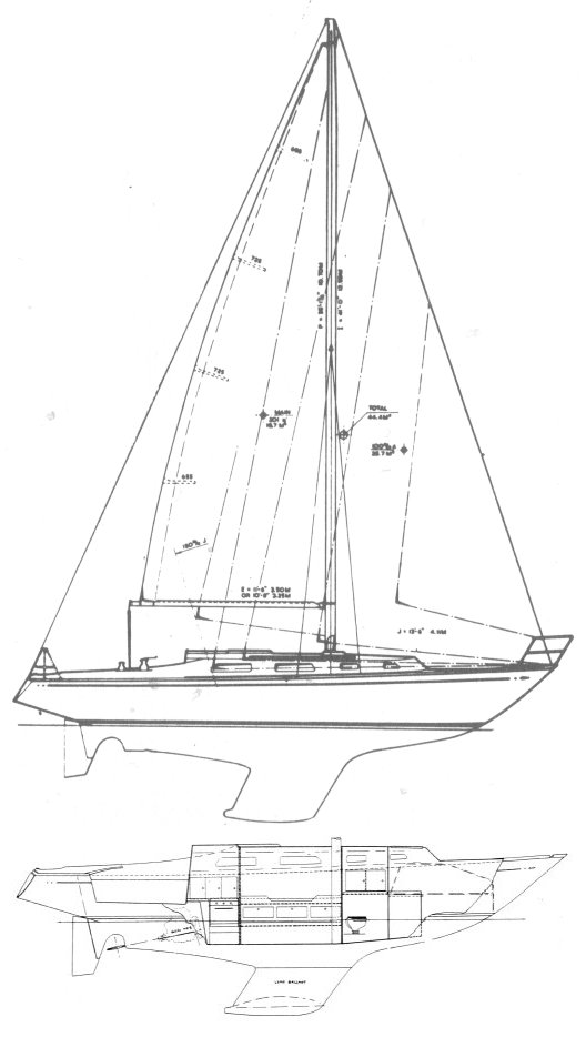 Ohlson 35 sailboat under sail