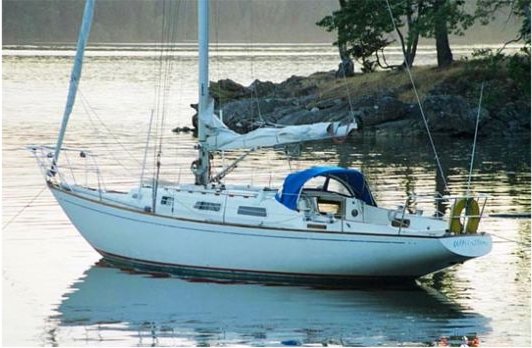 Ohlson 38 sailboat under sail