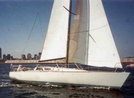 Olson 40 sailboat under sail
