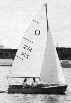 Omega 14 sailboat under sail