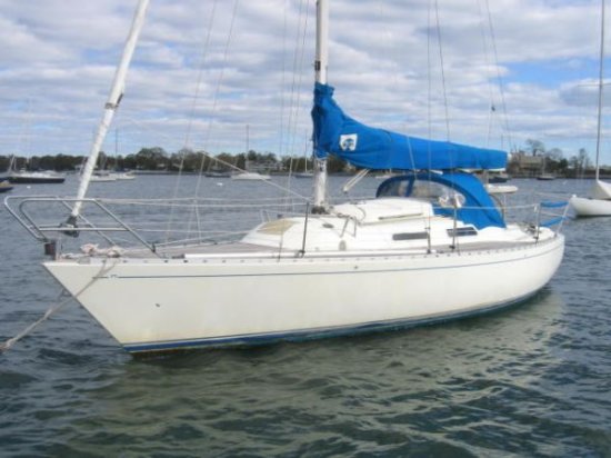 Omega 30 s sailboat under sail
