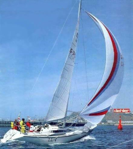 Optima 101 dehler sailboat under sail