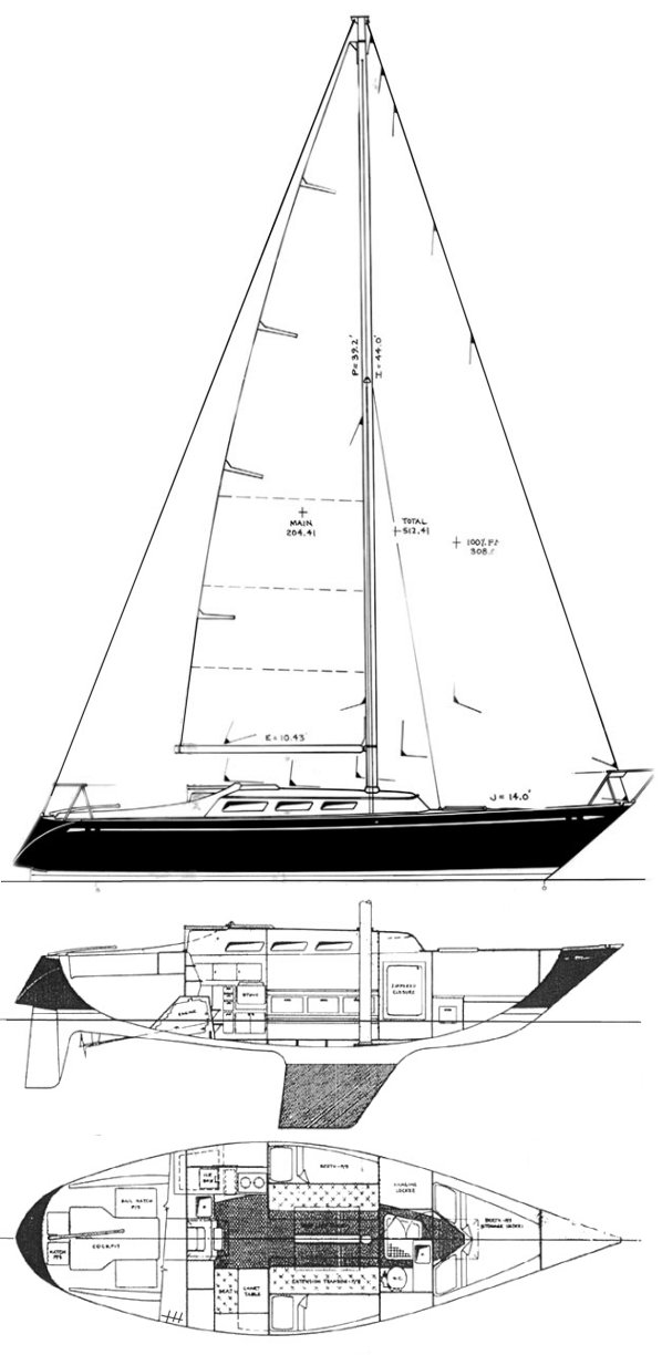 Orion 35 sailboat under sail