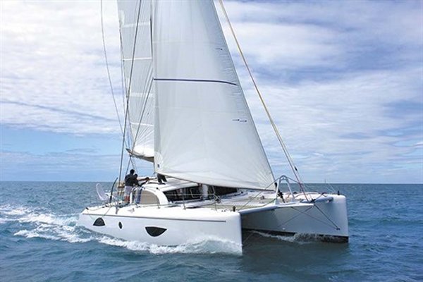 Outremer 49 sailboat under sail
